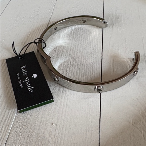 Kate Spade Spot The Spade Studded Hinged Bangle Bracelet - Picture 4 of 8